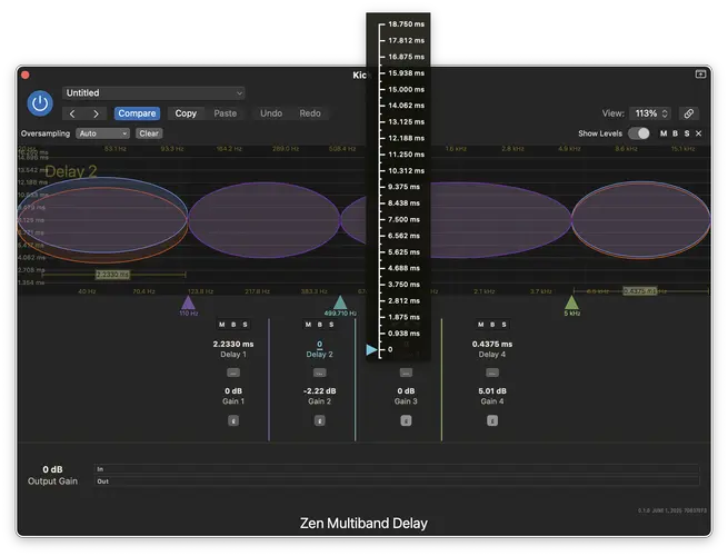 Zen Multiband Delay, from Mastfrog, LLC.